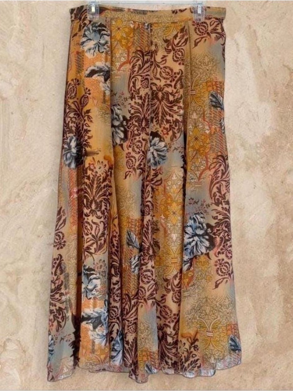 Coldwater Creek Vintage Floral Tapestry Print Maxi Skirt